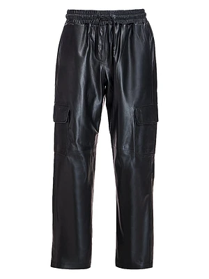 Leather Cargo Pants