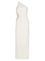 Atacama Crochet One-Shoulder Maxi Dress