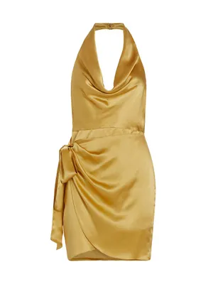 Martine Silk Halterneck Minidress