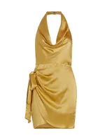 Martine Silk Halterneck Minidress