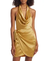 Martine Silk Halterneck Minidress