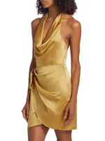 Martine Silk Halterneck Minidress