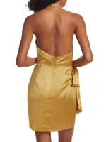 Martine Silk Halterneck Minidress