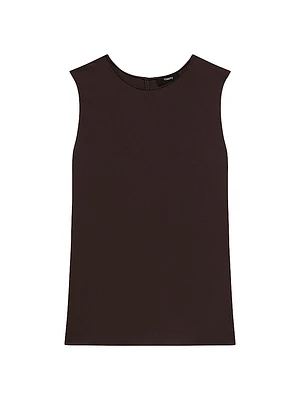 Sleeveless Silk Top
