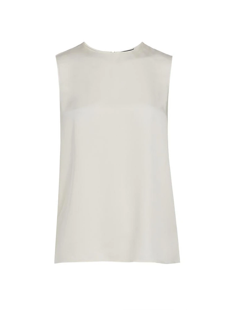 Sleeveless Silk Top