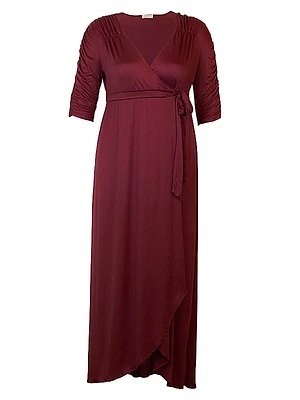 Meadow Dream Jersey Wrap Maxi Dress