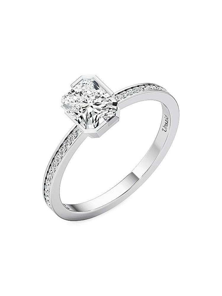 Meta 18K White Gold & 1.10 TCW Lab-Grown Diamond Ring