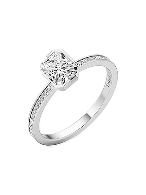 Meta 18K White Gold & TCW Lab-Grown Diamond Ring