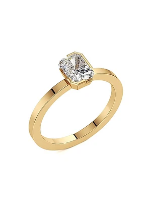 Meta 18K Yellow Gold & TCW Lab-Grown Diamond Radiant-Cut Solitaire Ring