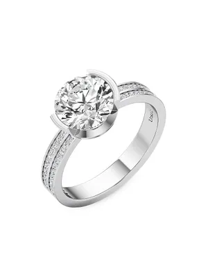 Meta Lune 18K White Gold & 3.21 TCW Lab-Grown Diamond Ring