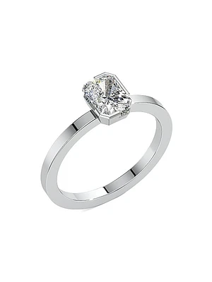 Meta 18K White Gold & 1.01 TCW Lab-Grown Diamond Radiant-Cut Solitaire Ring