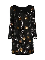 Selene 3D Floral Sequin Minidress