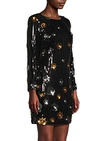 Selene 3D Floral Sequin Minidress