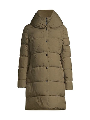 Hooded Bib Puffer Coat