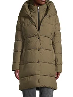 Hooded Bib Puffer Coat