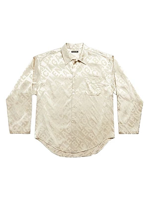 Large Fit Allover Logo Minimal Shirt