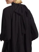 Lingy Pleated Mock Turtleneck Top