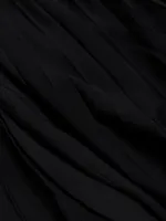 Lingy Pleated Mock Turtleneck Top