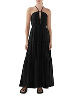 Seraphina Silk-Blend Tiered Maxi Dress