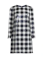 Buffalo Check Sequin Dress
