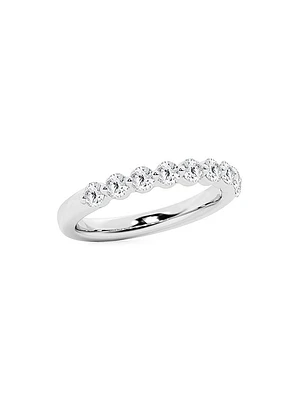 14K White Gold & 1.00 TCW Lab-Grown Diamond Band