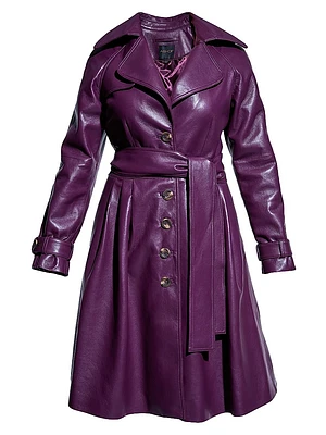 Darcy Recycled Leather Trench Dress