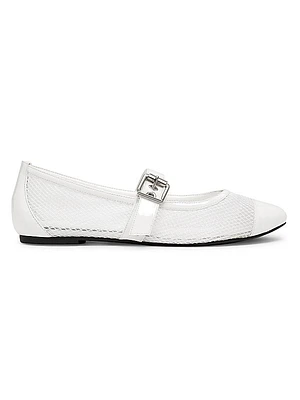 Hanna Mesh Mary Jane Ballet Flats