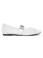 Hanna Mesh Mary Jane Ballet Flats