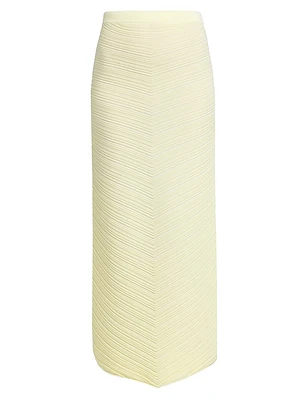 Knit Cotton-Blend Maxi Skirt