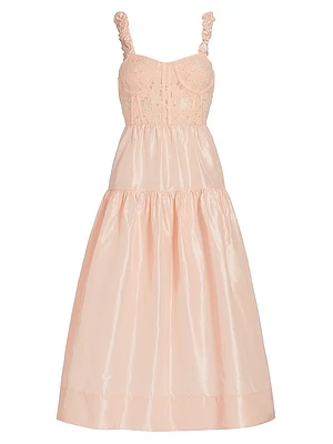 Evita Embroidered Corset Dress