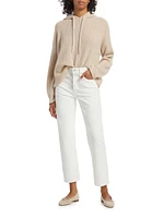 Ribbed Cashmere Fisherman Hoodie