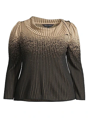 Foldover Knit Blouse