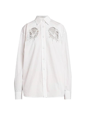 Cornelli Cotton Crochet Cut-Out Shirt