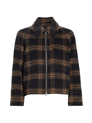 Cheyenne Plaid Wool-Blend Jacket