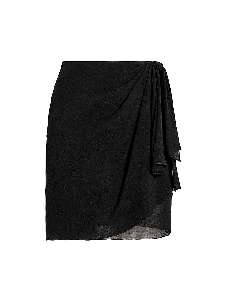 Dorian Linen Voile Mini Skirt