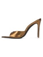 Brea Metallic High Heel Slippers