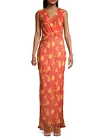 Azalea Floral Wrap Maxi Dress