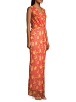 Azalea Floral Wrap Maxi Dress