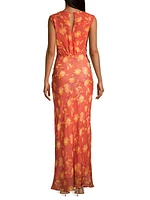 Azalea Floral Wrap Maxi Dress
