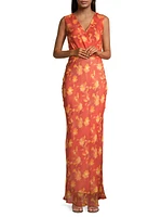 Azalea Floral Wrap Maxi Dress