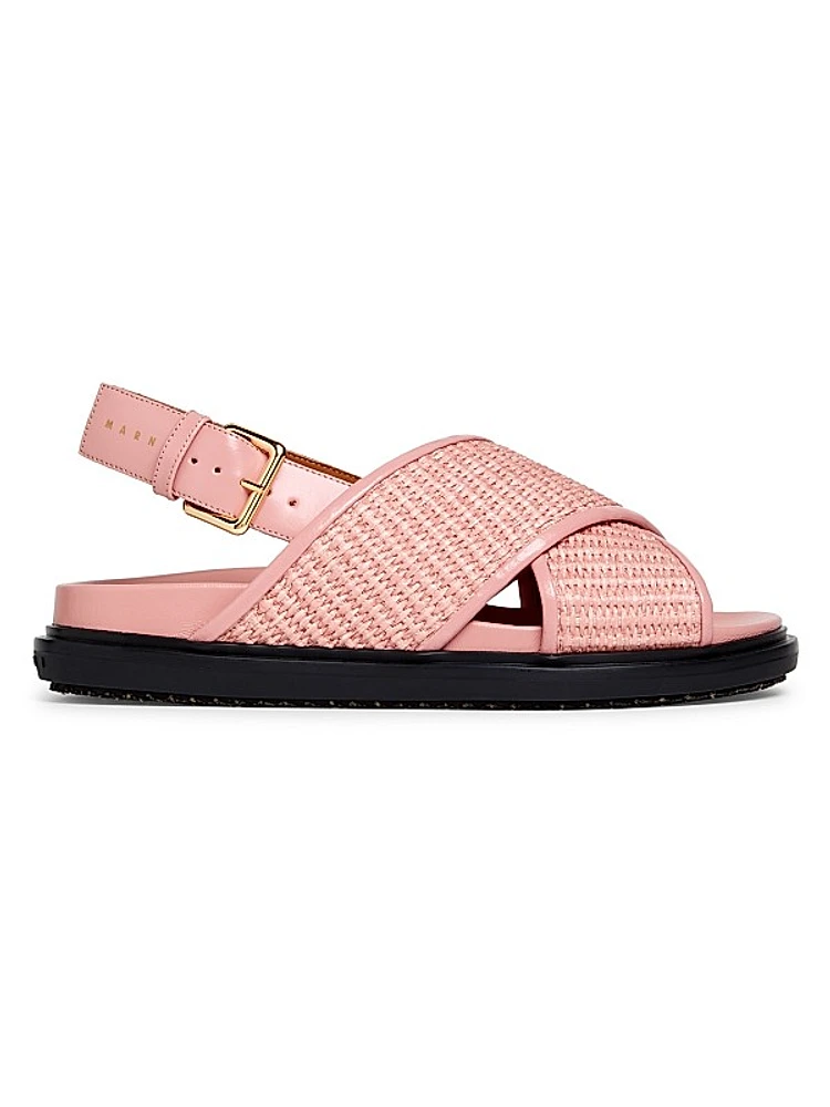 Raffia Criss-Cross Sandals