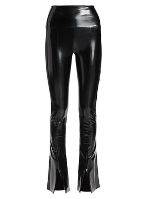 Spat Faux Patent-Leather Leggings