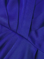 Ruffled Long-Sleeve Satin Minidress