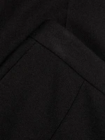 Brushed Wool-Blend Straight-Leg Pants