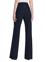 High-Waist Tropical Wool Pants