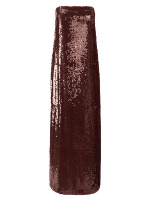 Casey Sequined Strapless Gown