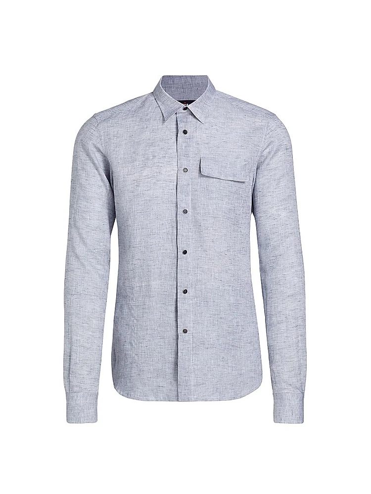 Buba Linen Button-Front Shirt