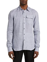 Buba Linen Button-Front Shirt