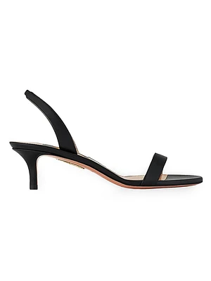 So Nude 50MM Leather Slingback Sandals