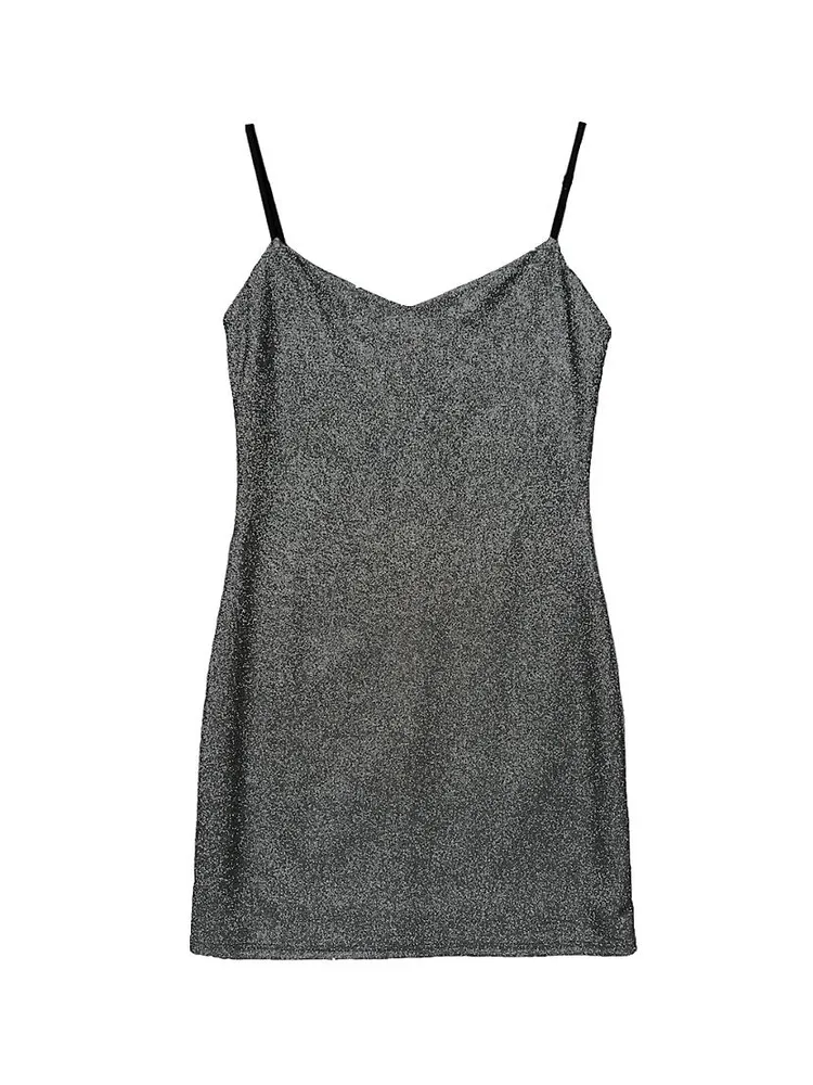 Girl's Glitter Fitted Minidress